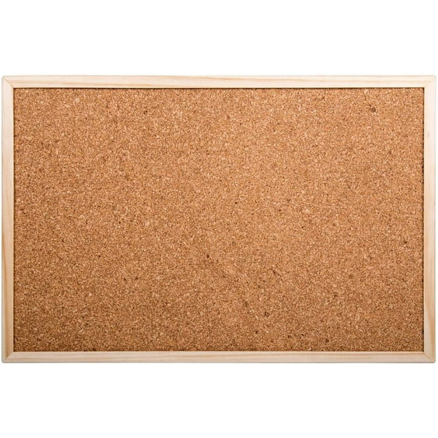 Small Cork Bulletin Board with Wooden Frame, 12 X 16 Inches Perfect for Home Office Decor, Home School Message Board or Vision Board
