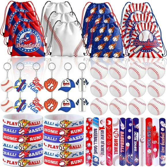 Party Favors Bluegogo Baseball Birthday con bolsa, 72 unidades, para niños