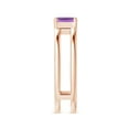 thumbnail image 3 of ANGARA Natural 0.7 Ct. Amethyst Solitaire Stackable Ring in 14K Rose Gold for Women (Ring Size: 3), 3 of 9