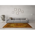 thumbnail image 3 of Ahgly Company Machine Washable Indoor Square Persian Yellow Traditional Area Rugs, 6' Square, 3 of 4