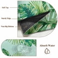 thumbnail image 6 of Tropical Leaves Round Area Rug 7Ft Washable Circle Rugs for Dorm Laundry Room, Watercolor Monstera Palm Leaf Botanical Green Non-Slip Carpet Floor Mats Indoor Outdoor Carpet Runner Home Decor, 6 of 8