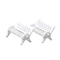 thumbnail image 1 of Ramiter 2 PCS Miniature White Park BankBench Home Decor Fairy Ornament Garden, 1 of 3