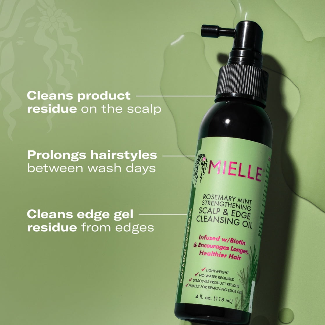 Mielle Rosemary Mint Strengthening Scalp & Edge Cleansing Oil 4 oz.