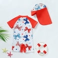 thumbnail image 6 of Gunia Baby Boy Swimsuit Cute Stretchy Bathing Suit for Beach Summer Swimming Pool Outfit Swimwear Seaside White 4-5 Years, 6 of 6