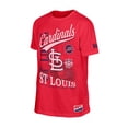 thumbnail image 3 of Men's New Era Red St. Louis Cardinals  Oversized Throwback Distressed T-Shirt, 3 of 4