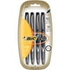 BIC Triumph 730R Roller Pen, 0.7mm, Black, 4-Pack