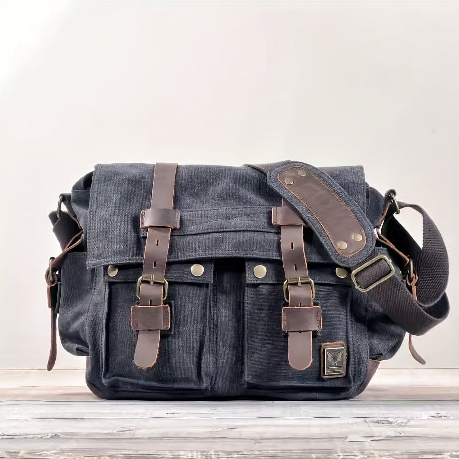 moocr Canvas Messenger Bags Laptop Bag Large Capacity Shoulder Bag For Hiking Travel Walmart