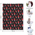 thumbnail image 4 of Red Mushroom Black Pattern Blanket,Comfortable Soft Lamb Wool Throw Blanket,All Season,Warm Lightweight Blankets for Sofa Bed Couch Living Room Chair,30"x40", 4 of 4
