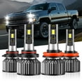 thumbnail image 1 of 4pcs For Toyota Avalon 2008-2012 LED Headlight Bulbs Combo Kit High-Low Beam 6000K, 1 of 15