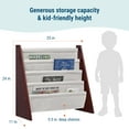 thumbnail image 5 of Wildkin Canvas Sling Book Shelf for Boys and Girls, Wooden Design Features Four Shelves - Cherry w/ Tan, 5 of 6