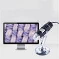 thumbnail image 2 of Portable USB Digital Microscope 0X~1600X 8 LED USB 3.0 Magnification with Metal Stand Compatible with Window 7 8 10 OS (Black), 2 of 8