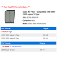 thumbnail image 2 of Cabin Air Filter - Compatible with 2000 - 2002 Jaguar S-Type 2001, 2 of 2