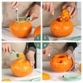 thumbnail image 3 of Pumpkin Carving Kit, Tools and Accessories for Thanksgiving Fall Autumn Harvest, Halloween 3-in-1 Nesting Pumpkin Tool Set, 3 of 5