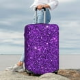 thumbnail image 7 of Gukieu Purple Glitter Print Suitcase Protective Cover, Elastic Zipper Buckle Suitcase Protective Cover, Suitable for Travel, Business Trip-Small, 7 of 7