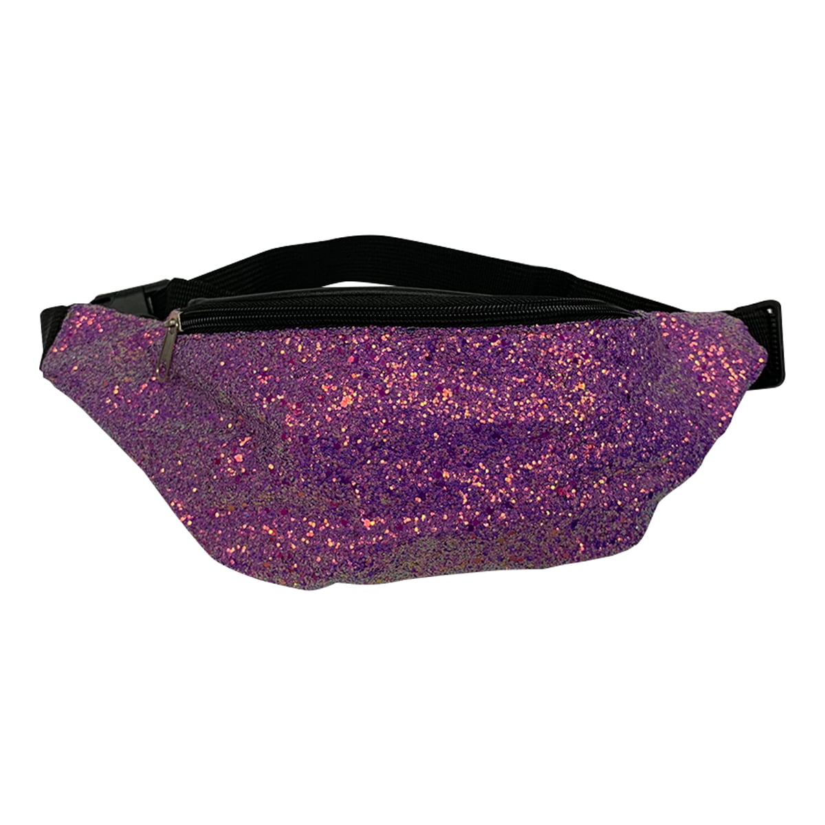 Glitter Bum Bag Womens Sequin Waist Bag Sports Fanny Pack Shiny Sparkle Bumbag 