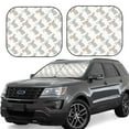 thumbnail image 6 of Kdxio Gray Rabbit Print 2-Piece Sun Shade Front Windshield - Foldable Car Front Window Sunshades for Most Sedans SUV Truck, 6 of 6