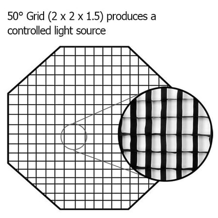 Fotodiox Pro 50 Degree Fabric Eggcrate Grid for Octagon Softboxes 48in (120cm)