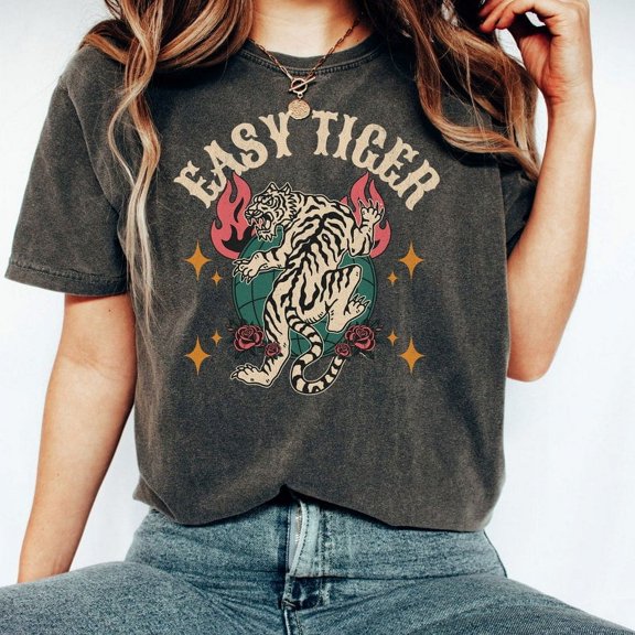 Easy Tiger Shirt, Tiger Shirt, Comfort Colors Tee, Gift Shirt For You And Your Friends