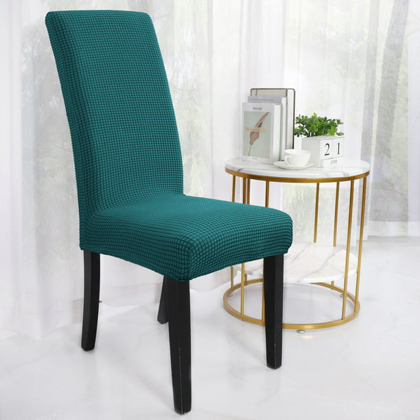Knit Spandex Stretch Dining Banquet, Teal Dining Room Chair Slipcovers