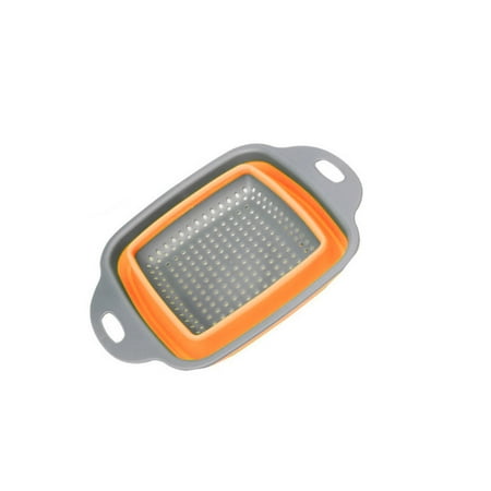 

Foldable Silicone Colander Fruit Vegetable Washing Basket Strainer Kitchen Tool