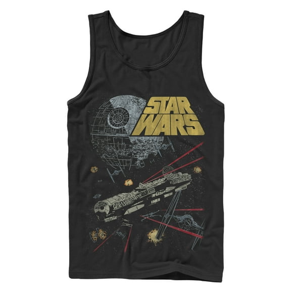 Men's Star Wars Millennium Falcon Battle Tank Top Black X Large
