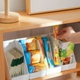 thumbnail image 6 of Clear Plastic Slanted Organizer Bin - Small Space Essentials: Space-Saving Storage for Kitchen, Fridge & Bathroom (6.1x5.9x3.5in, Non-Slip Base, 0.31lb Lightweight), 6 of 6