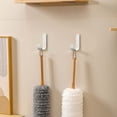 thumbnail image 6 of Stick on Adhesive Wall Hooks, No Drill Self Mount Hangers for Bathroom Kitchen Door Use, 6 of 6