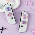 thumbnail image 7 of GeekShare Cross D-Pad Button Caps Thumb Grips ABXY Sticker for Nintendo Switch/OLED Pink Purple Skull, 7 of 7