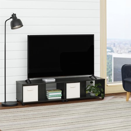 Mainstays Adjustable Side by Side or Stacking TV Stand for TVs up to 70 inches, Black Oak - missing parts
