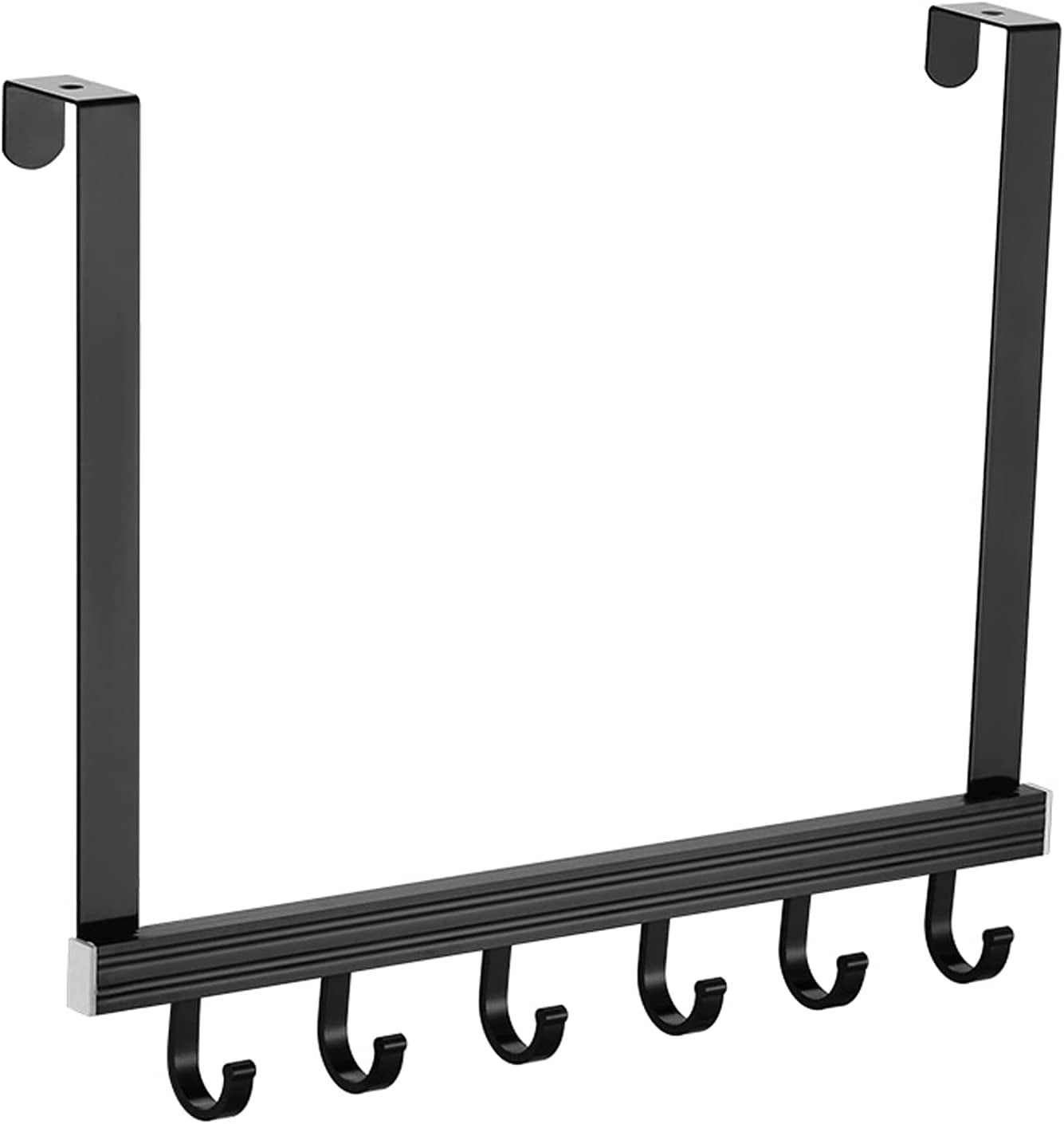 AMOE Over Door Hanger Over Door Coat Rack with 6 Hooks for Bathroom