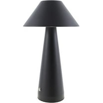 Livabliss Furnas Portable Table Lamp, 12-inch, Black