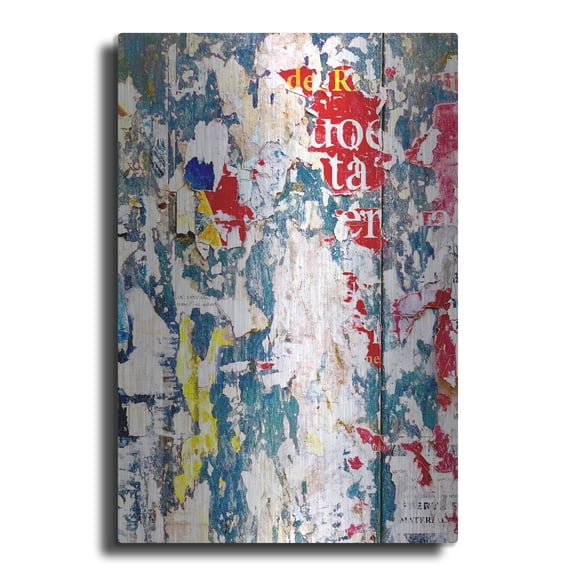 Luxe Metal Art 'Bus Poster Remnant Siena 3' by IMB, Metal Wall Art, 12"x16"