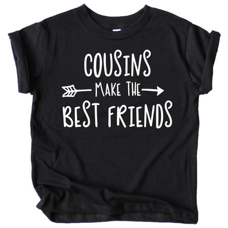 

Cousins Make The Best Friend T-Shirt for Baby and Toddler Girls Fun Family Outfits Black Shirt 5-6