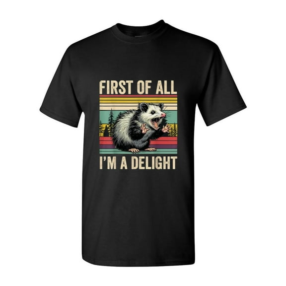 Opossum Im A Delight Funny Possum Animal T-Shirt, for men & women, up to size 5XL