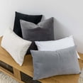 thumbnail image 4 of Juego de 2 fundas de almohada JUSPURBET de terciopelo negro, 26 x 26, 4 of 7