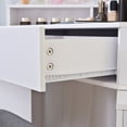 thumbnail image 6 of SOMLINE Makeup Vanity Table Set with Large Lighted Mirror & Charging Station, 1 Large Drawer & 2-Drawer Chest & 2 Cabinet,Dressing table with Stool for Christmas gifts, White, 6 of 8