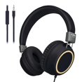 thumbnail image 1 of Auriculares Olyre Kids plegables con cable y micrófono, negros, 1 of 9
