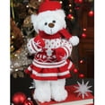 thumbnail image 2 of Northlight 13.5" White and Red Girl Santa Bear in Deer Sweater Christmas Figure Decoration, 2 of 5