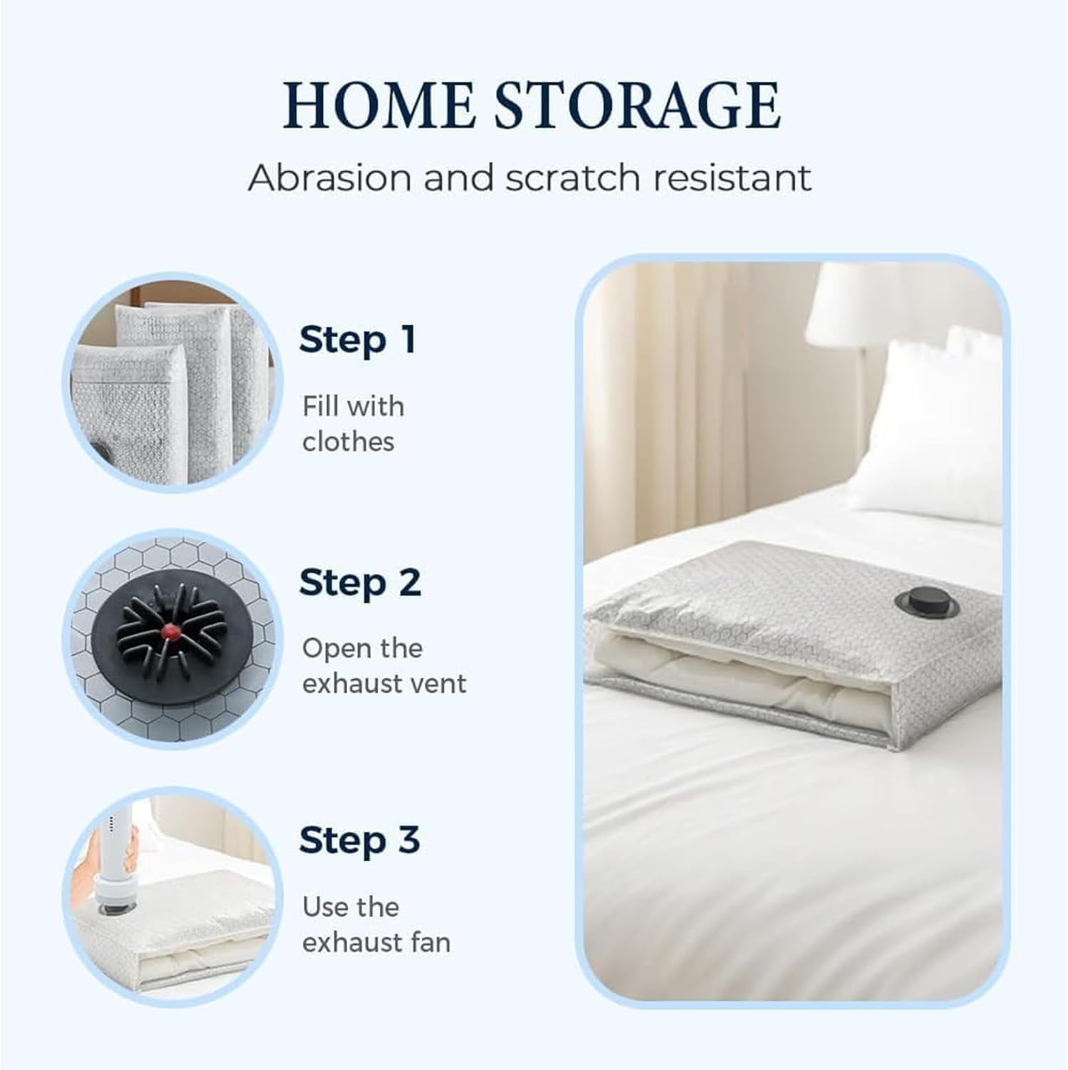 Cordless Travel Vacuum Bag Set, Vacuum Bags for Travel with Rechargeable Air Pump, for Luggage and Suitcase Compression, Space Saver, Clothes Storage