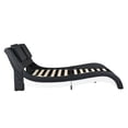 thumbnail image 3 of Platform Bed Frame With LED Light And USB Charging Ports Headboard, Wave-Like Curve Backrest Vibration Massage King Size Upholstered Faux Leather Bed For Home, 3 of 9