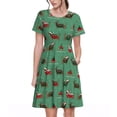 thumbnail image 1 of Disketp Christmas Dachshund para Vestido de Manga Corta para Mujeres, Vestidos de Verano para Mujeres, Casual y Holgado para la Playa, 1 of 6
