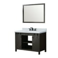 thumbnail image 4 of Marsyas 48 in W Brown Bath Vanity, Cultured Marble Countertop, Faucet Set and 44 in Mirror, 4 of 6