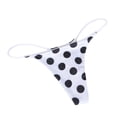 thumbnail image 4 of WZXFASHION Women's Printed Sexy Underpants Comfort Low-Rise Soft T-Back G-String Panties Intimates White L, 4 of 6