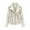 Beige, variant on Leather Jacket Womens Slim Leather Solid Stand Collar Zip Motorcycle Suit Coat Jacket Tops Trendy Tops Beige XXL