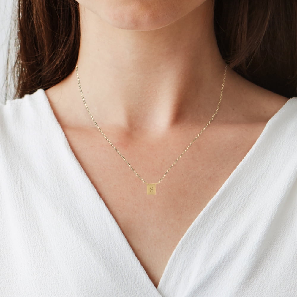 Stunning 14K Yellow Gold Plated Sterling Silver Initial K