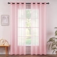 thumbnail image 1 of 2 Panneaux Rideaux de Fenêtre Semi-Transparents Terracotta Boho à Œillets Voilage Texturé en Lin pour Chambre Salon Rouille Rétro Automne Déco Moderne (54X84 Pouces), 1 of 9
