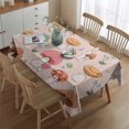 thumbnail image 2 of Pink Mushroom Cartoon Light Pattern Rectangle Tablecloth 60"x84",Waterproof Polyester Rectangle Table Cloth, Wipeable Spillproof Polyester Tablecloth for Dining, Camping, Indoor and Outdoor, 2 of 5