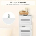 thumbnail image 4 of Bathroom Storage Cabinet with Vented Door and Drawer, Compact Freestanding Linen Cabinet for Small Spaces, White Finish - Miami Collection, 4 of 10