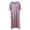 Purple, variant on ZKCCNUK Plus Size Nightgowns for Women Casual and Fashionable Solid Color Large Round Neck with Pockets Short Sleeved Pajamas Free Size