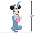 thumbnail image 3 of 4 ft Lighted Mickey Mouse Easter Inflatable Yard Decoration – Blue Bunny Suit Outdoor Lawn Decor – Airblown by Gemmy, 3 of 4